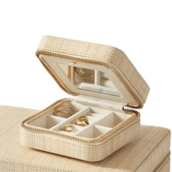 Mark & Graham Jewelry - Mark & Graham Raffia Travel Jewelry Case